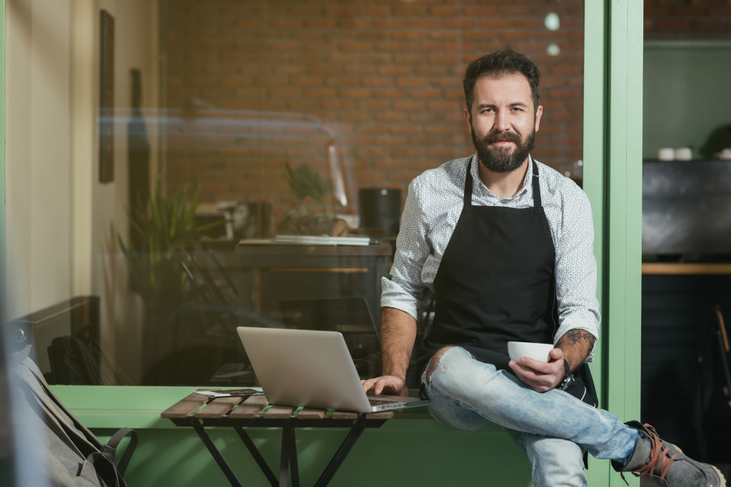 man planning his business